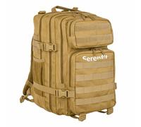 SERENFIT Mochila Deportiva Gym 45L - Mochila Fitness Hombre Mujer - Mochila Crosstraining - Mochila Entrenamiento - Mochila Táctica Deportiva - Mochila Militar Urbana (Marrón)