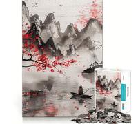 Serenidad ﹨u Tranquilidad Rompecabezas de 1000 Piezas para Adolescentes Mejora la Memoria Fácil Ocio Corte Firme Decoración de Pared Arte (50x75cm)