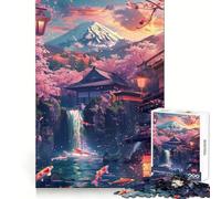 Serenidad ﹨u Tranquilidad Rompecabezas de 1000 Piezas para Adultos Juguete para ejercitar la Mente Relajación Informal Diseño de ensamblaje Colección de Arte Pieza (38x26cm)