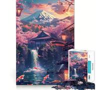 Serenidad ﹨u Tranquilidad Rompecabezas de 1000 Piezas para Adultos Mejora la Memoria Pasatiempo en casa Arte de Montaje de imágenes Decoración de Pared (50x75cm)