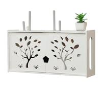 Serenitison Cajas de Almacenamiento WiFi,Esconder Router Router Armario,Cajas Router Pared,Estante de Almacenamiento WiFi,Estantes Flotantes,Estante para Colgar en la Pared Cables Ocultar