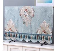 Serenitison Cubierta antipolvo para TV, cubierta antipolvo floral, adecuada para oficinas, salas de conferencias y salas de estudio, dormitorio, sala de estar, decoración para televisores de 32 a 75