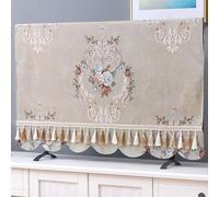 Serenitison Cubierta antipolvo para TV, cubierta antipolvo floral, adecuada para oficinas, salas de conferencias y salas de estudio, dormitorio, sala de estar, decoración para televisores de 32 a 75