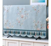 Serenitison Cubierta antipolvo para TV, cubierta antipolvo floral, adecuada para oficinas, salas de conferencias y salas de estudio, dormitorio, sala de estar, decoración para televisores de 32 a 75