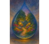 Serenity Drop: Peaceful Garden-Themed Notebook | 6x9 in | 150 Lined Pages