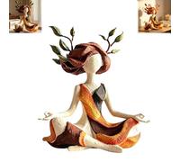 Serenity Growth - Figura escultórica de armonía interior, escultura de diosa meditativa minimalista, decoración abstracta de resina para yoga, adorno moderno para el hogar, escritorio, dormitorio
