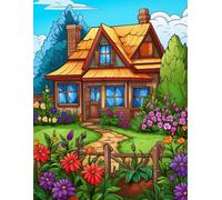 Serenity Home - 500 pages talking about gardens houses and flowers coloring book for kids and adults.: A delightful collection of peaceful coloring pages.