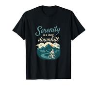 Serenity is a Long Downhill Cycling Novelty Gráfico Camiseta