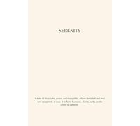 SERENITY journal with 150 lined pages to capture your thoughts, dreams, and moments of stillness