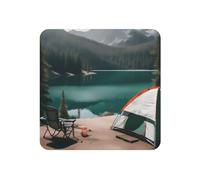 Serenity Lake - Imanes de nevera con impresión de camping para el hogar, cocina, oficina, decoración de vacaciones, suministros de uso diario, regalos