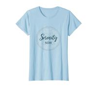 Serenity Now: Mindfulness meditación Mandala de Loto Zen Camiseta, Mujer, Azul Bebé, XS