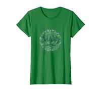 Serenity Now: Mindfulness meditación Mandala de Loto Zen Camiseta, Mujer, Verde Kelly, XS
