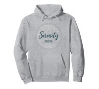 Serenity Now: Mindfulness meditación Mandala de Loto Zen Sudadera con Capucha, Unisex para Adultos, Gris Jaspeado, L