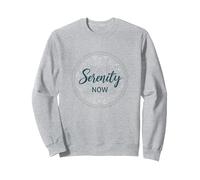 Serenity Now: Mindfulness meditación Mandala de Loto Zen Sudadera, Unisex para Adultos, Gris Jaspeado, XL