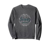 Serenity Now: Mindfulness meditación Mandala de Loto Zen Sudadera, Unisex para Adultos, Jaspeado Oscuro, S