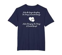 Serenity Prayer Change What You Can't Accept Camiseta Camiseta, Hombre Tallas Grandes, Azul Marino, 3X Alto