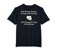 Serenity Prayer Change What You Can't Accept Camiseta Camiseta, Hombre Tallas Grandes, Negro, 3X Alto
