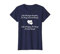 Serenity Prayer Change What You Can't Accept Camiseta Camiseta, Mujer, Azul Marino, S