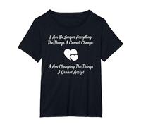 Serenity Prayer Change What You Can't Accept Camiseta Camiseta, Mujer Tallas Grandes, Negro, 1XL Grande