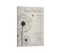 Serenity Prayer Wall Art Decor - Inspired by Saint Francis, Christian Canvas Print for Bedroom, Living Room, Home Office Inspiration (Framed,08x12inch(20x30cm))