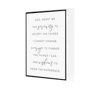 Serenity Prayer Wall Art, God Grant Me The Serenity Print, Christian Home Decor for Living Room, Modern Religious Artwork(Framed,16X24inch(40X60cm))