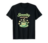 Serenity Served Daily Chill Vibes Arte de Salud Mental Camiseta
