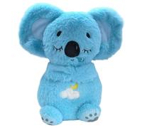 Serenity Sleeping Koala Plush - Plush Calmante, Luz Nocturna | Juguete De Felpa De Ritmo De 4 Modos Con Movimiento Suave Y Características De Música Para El Entrenamiento Para El Sueño Infantil, La Re