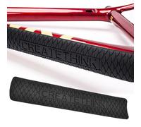 Serenophile Adhesivo protector de marco de bicicleta, gel de sílice, protector de tubo descendente para golpes de piedras y arañazos, película negra antidesgaste para cuadro