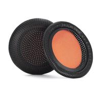 Serenophile Almohadillas de repuesto para auriculares Philips SHP4320, SHP4310, SHP4220, SHP4210, piel de proteína premium, ajuste suave, fácil de instalar, rojo y naranja, paquete de 2