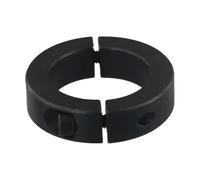 Serenophile Anillo de sujeción de cuello de eje dividido de dos piezas de acero negro, diámetro interior de 10 mm a 40 mm, tornillo DIN 912, acabado aceitado para maquinaria industrial