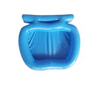 Serenophile Baño inflable para pies de piscina, bandeja de lavado portátil de PVC para limpiar los pies en la entrada de la piscina, baño de pies azul para piscinas al aire libre y camping