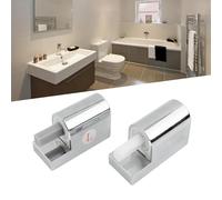 Serenophile Bisagra de asiento de inodoro de carcasa cuadrada de ABS, conector de ralentización, tapa de cierre suave silencioso, con ángulo de apertura de 115 grados para baño, color plateado, par