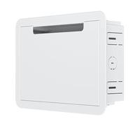 Serenophile Caja multimedia empotrada, toma de TV empotrada, caja de gestión de cables para Fire TV, Samsung One Connect Mini, kit de caja blanca de 9 pulgadas