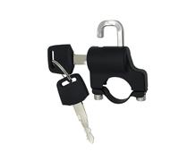 Serenophile Cerradura eléctrica para casco de motocicleta y scooter, soporte de manillar ajustable de 360 grados, gancho de seguridad antirrobo de aleación ligera para ciclomotores y ATV, color negro