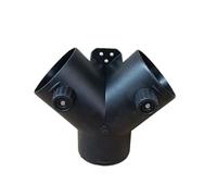 Serenophile Conector de conducto de 60 mm, junta de calentador de aire, pieza en Y ajustable con solapa interna para Eberspacher Webasto Propex, plástico negro