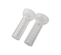 Serenophile Cristal de repuesto para pluviómetro, tubo cilíndrico resistente a la intemperie con escala transparente de 1 a 35 mm, paquete de 2, 4,5 x 17 cm