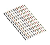 Serenophile Figuras de escala O, modelo 1:48, pasajeros pintados, miniaturas de plástico de 36 mm para diseños de tren, escenas de diorama, 130 piezas