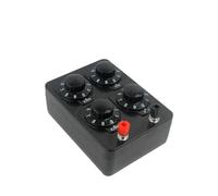 Serenophile J2362 Caja de resistencia variable para década, 0-9999 Ohm, 1 W, caja de resistencia ajustable para instrumentos de laboratorio de enseñanza de física, color negro