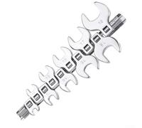 Serenophile Juego de 10 llaves de pata de gallo de 3/8 de 10 a 19 mm, llave de extremo abierto para tareas de reparación de automóviles, kit de herramientas mecánicas