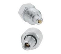 Serenophile Juego de acopladores rápidos hidráulicos de 6,35 mm, conectores NPT para gatos, bombas y carneros, kit de accesorios de acero de alta presión, color plateado, 2 piezas