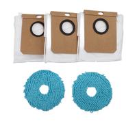 Serenophile Juego de paños de repuesto para fregona y bolsas de polvo compatibles con Conga 9990 9590 10090 AI Spin para Ultra Power Home, almohadillas de microfibra y filtros no tejidos
