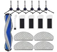 Serenophile Kit de accesorios para aspiradora robot para ecovacs para deebot N20 Plus y para yeedi para c12 PRO, 16 piezas de repuesto con cepillo de rodillo, cepillos laterales, filtros HEPA y