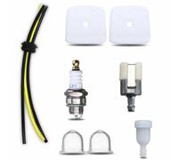 Serenophile Kit de manguera de filtro de aire para desbrozadora Echo SRM2100 Fuxtec, juego de velas de bomba de imprimación de línea de combustible para mantenimiento del motor de desbrozadora