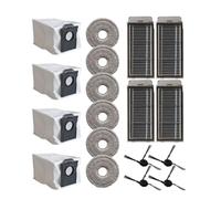 Serenophile Kit de piezas de repuesto para aspiradora robot para dreame para x50 Ultra completo, para x50 Ultra, L50 Pro Ultra, para x50 con filtros, cepillos laterales, bolsas de polvo y paños de
