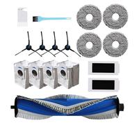 Serenophile Kit de piezas de repuesto para ecovacs para deebot T30S y T30S PRO: cepillo principal, cepillos laterales, filtros HEPA, toallitas y bolsas de polvo incluidas