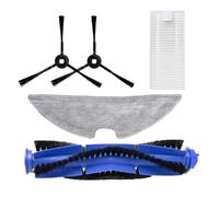 Serenophile Kit de piezas de repuesto para eufy para robovac L35 para híbrido L35 Hybrid+ LR30 Hybrid+, cepillo de rodillo principal, cepillos laterales, juego de paños de fregona