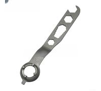 Serenophile Llave de amoladora angular de cuatro garras para ajuste de tuerca de brida, herramienta de reparación de acero, 156 mm, color gris