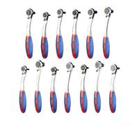 Serenophile Llave de trinquete de 72 dientes de liberación rápida, herramienta de acero 45# de doble propósito para reparación de automóviles en el hogar, mango de agarre cómodo, tamaños 3-17 mm (7 mm