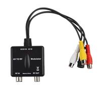Serenophile M03 - Modulador AV a RF con salida NTSC CH3, control de canal VHF, frecuencia PLL, bucle de bloqueo de fase para sistema de televisión por cable, color negro