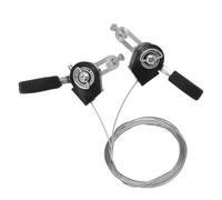 Serenophile Palancas de cambio de pulgar de aleación de aluminio para bicicleta de 3 x 6, 3 x 7 velocidades, 18/21G, con cables de acero inoxidable, compatible con manubrio de 22,2 mm, bicicleta